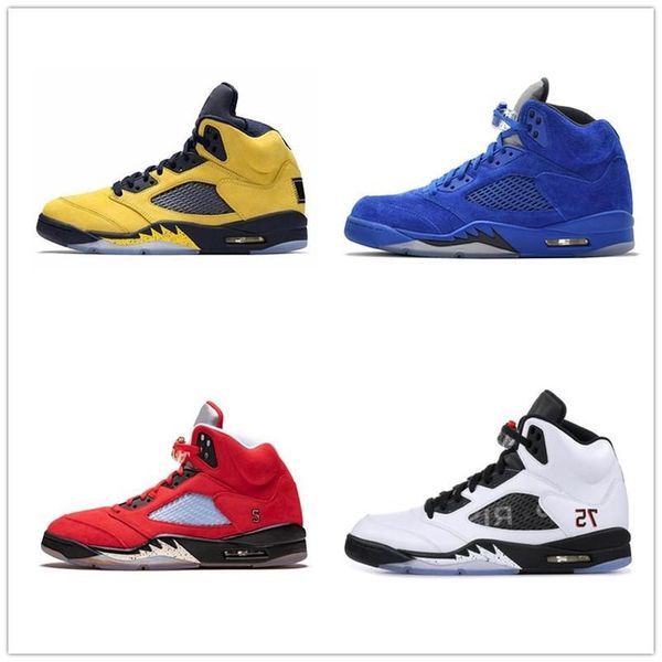 

5s island wingssnakeskinjordanmens basketball shoes 5 fire red green orange peel white black grape sports sneakers free