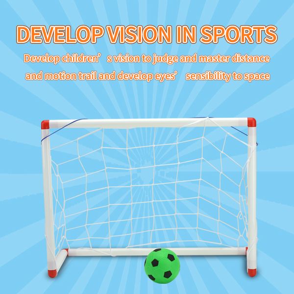 

detachable diy portable children sports soccer goals toys practice scrimmage game football gate diy white with soccer ball