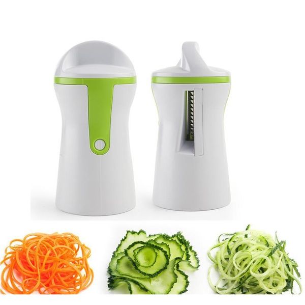 

vegetable spiralizer cutter grater kitchen gadget handheld compact veggie spiral slicer noodles zucchini spa jllusd lucky2005