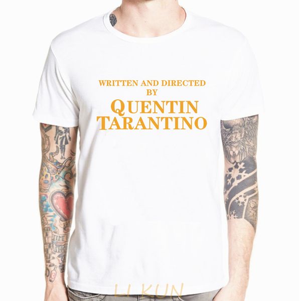 

written and directed by quentin tarantino film movie pulp fiction django kill bill 2 john travolta tees sweatshirt hoodie men t shirt