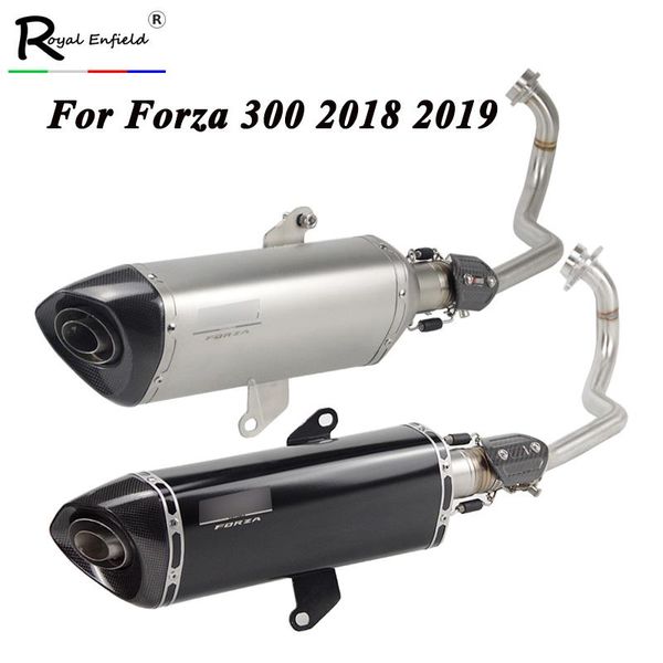 

motorcycle exhaust system forza300 pipe front link muffler end tube whole set for 2021 slip on