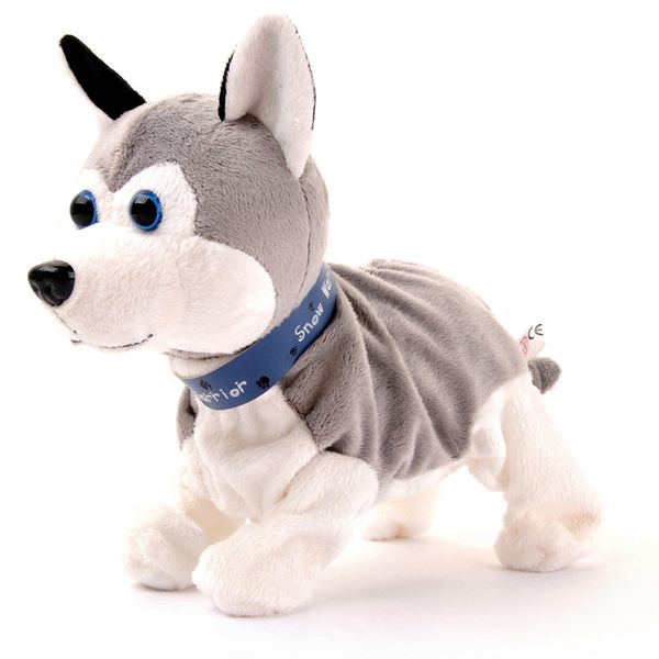 

electronic pets sound control robot dogs bark stand walk cute interactive toys dog electronic husky pekingese toys for kids lj201105