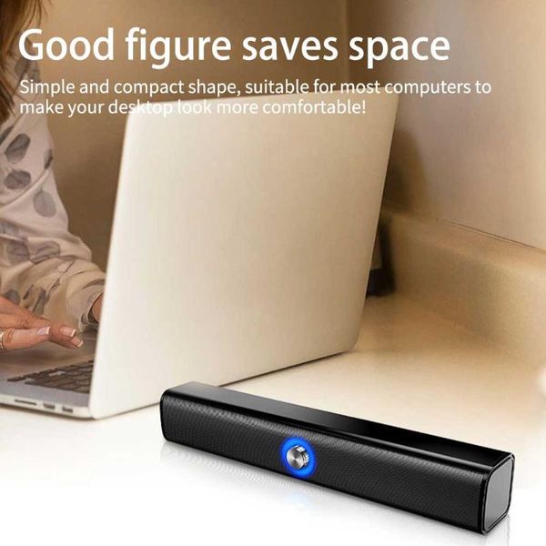 

bluetooth 5.0 strong bass for pc 2x10w deskcomputer home tablets soundbar speakers stage stereo audio smartphones tv aux