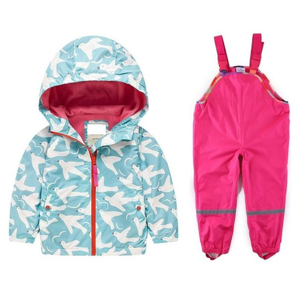 

girls coats and jackets, quality children's wear, autumn children, children's windproof and rainproof, european american car, White