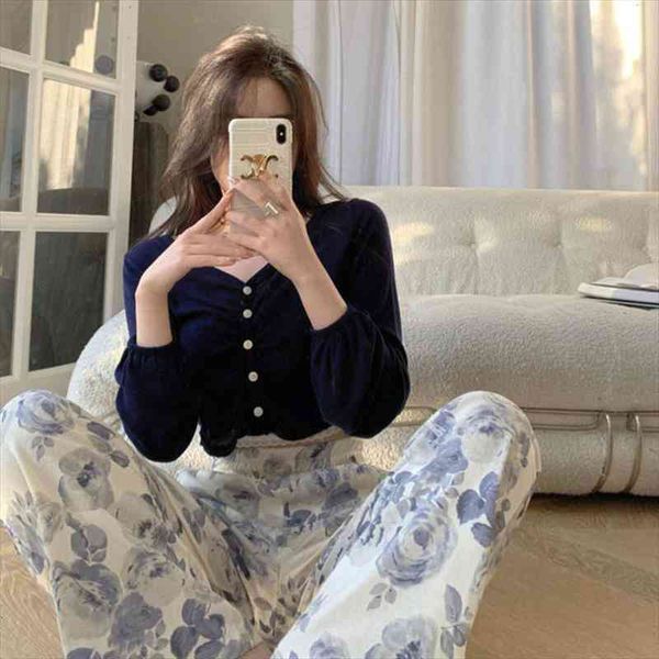 

women pants printed spring and autumn straight loose casual pants for women pantalones de mujer, Black;white