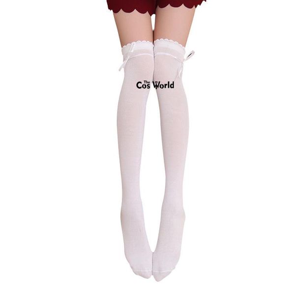 

3 colors girl spring autumn ribbon laciness thigh highs over the knee stockings long socks for jk school uniform student clothes