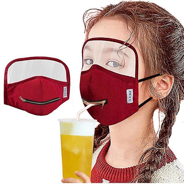 

factory new creativity kids face masks eyes shield integrated cotton zipper mask dustproof breathable mouth cover fy9172 poaza