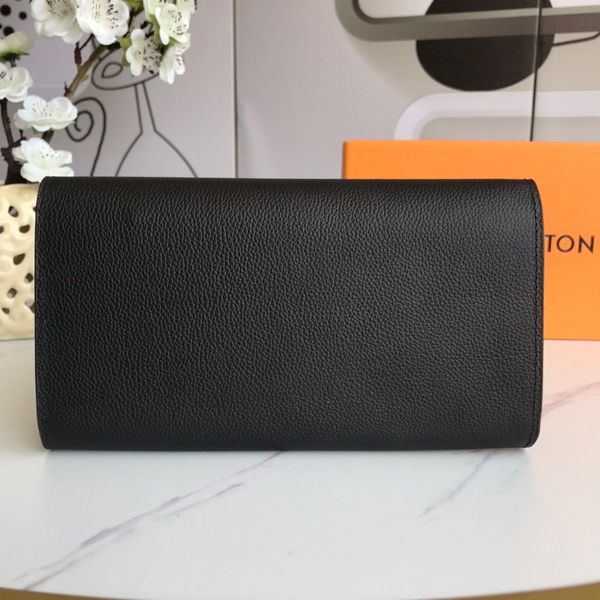 

high-quality wallet ladies short style soft leather material with multiple compartments inside classic red m62157, suitable size, Red;black