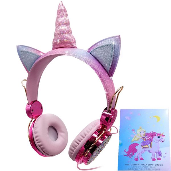 

brand blue-tooth headphones wireless earphones girls kids cartoon stereo headset built-in microphone phone gamer earphone for daughter