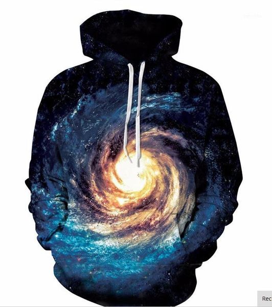 

the new autumn sweatshirt 3d star digital printing personality men women hooded sweatshirt casual1, Black
