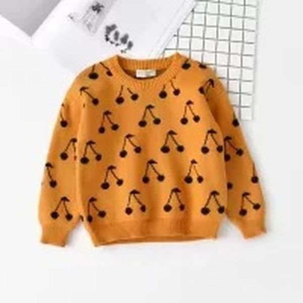 

осень и зима вязаные пуловер детский хлопок круглые шеи вишневая пуловер малыш мальчик вязаный свитер ребёнок свитера ббыжга, Blue