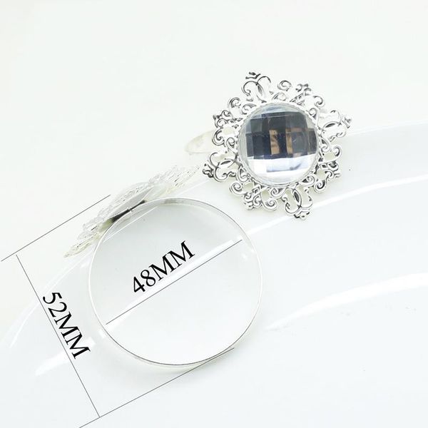 

12pcs / set silver acrylic napkin ring, suitable for wedding, party and other places to decorate diy table crafts q wmtptv