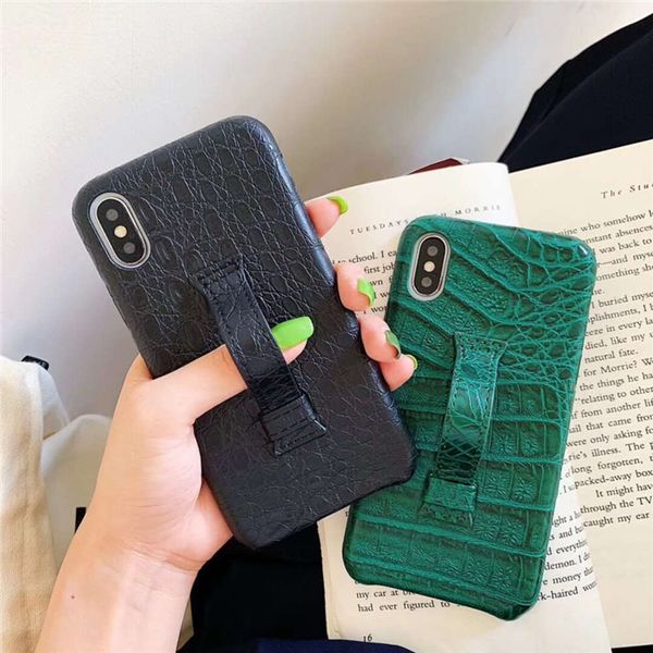

3ecrocodile leather pu mobile shell for iphone 7 phone case with wrist strapvip2