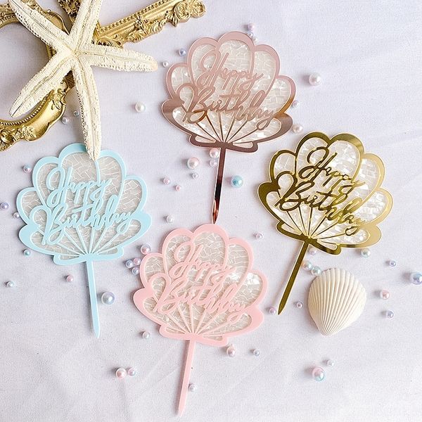 

b0skz ocean series internet celebrity decoration straight straigh happy english acrylic series ocean card internet celebrity cake decoration