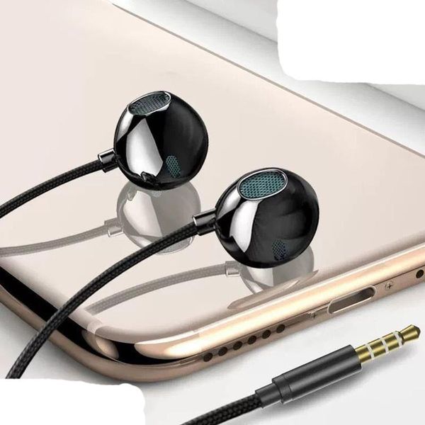 

3.5mm earphone music earphone heavy bass headset wire control mobile phone