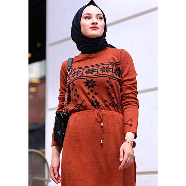

ethnic pattern woman dress.2020 fashion.100% tricot fabric muslim fashion dresses, autmn, winter, .hijab clothing, Black;gray