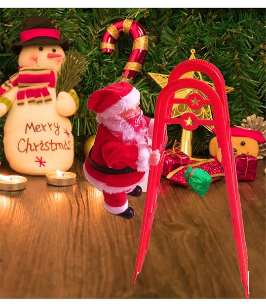 

stairs christmas hangings ornaments electric stair climbing santa claus with face masks christmas tree decorations gifts supplies f110704