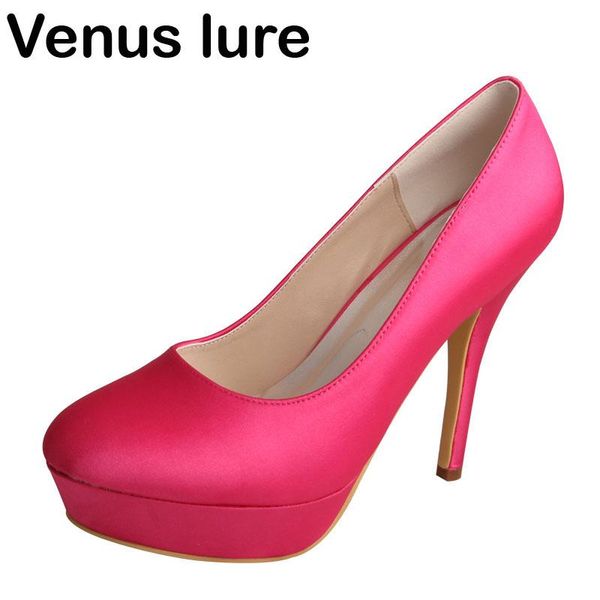 

dress shoes discount prom womens platform fuchsia satin wedding pumps, Black