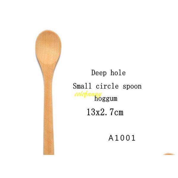

50pcs/lot shipping 13cmx2.7cm mini wooden spoon kitchen cooking teaspoon wood coffee spoon ice cream tableware tool