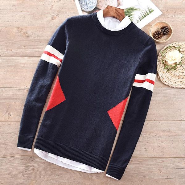 

winter men casual sweater, White;black