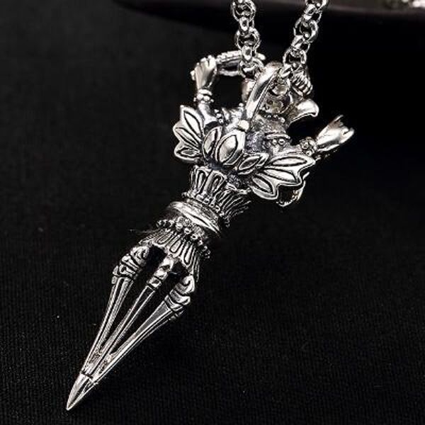 

fashion cool women men black stainless steel pendant necklace punk hip hop cross necklaces party jewelry gifts leather chain, Silver