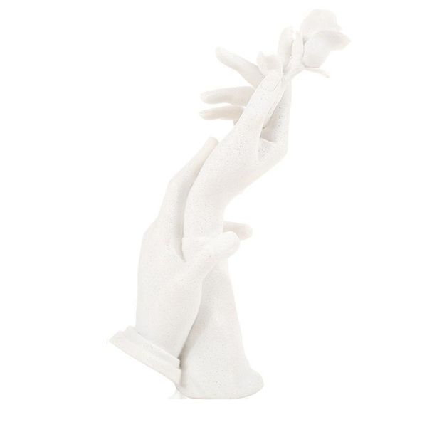 

novelty resin hand ring display mannequin jewelry holder bracelet display stand rack necklace showing shelf showcase props, Pink;blue