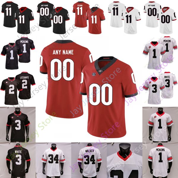 

georgia bulldgos football jersey ncaa college d'andre swift jake fromm brian herrien demetris robertson tyler simmons cager landers wol, Black;red