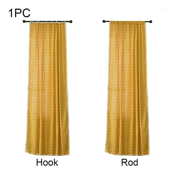 

l darkening checkered window kitchen geometric print country style curtain panel bedroom with tassels home decor living room1
