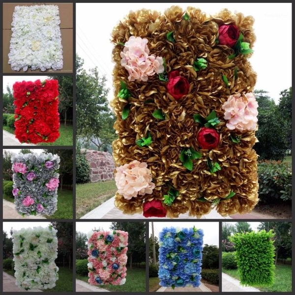 

decorative flowers & wreaths christams /festive/party/ wedding stage artificial befutiful silk flower wall backdrop f1