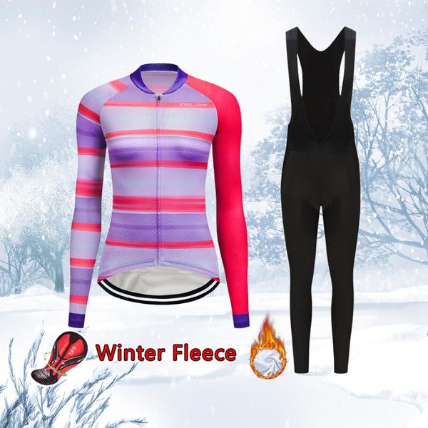 

racing sets women warm winter thermal fleece cycling clothing 2021 fashion bike jersey set bib kit female suit bicycle clothes uniform dress, Black;blue