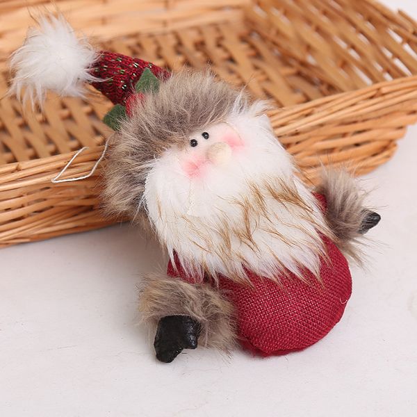 

2021 christmas pendant santa tree hanging doll ornament claus snowman plush toy decoration for xmas home party new year 1pcs new