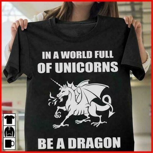 

в мире, полном единорогов be a dragon ladies t-shirt black cotton s-3xl дышащая майка спортивная с капюшоном толстовка толстовка