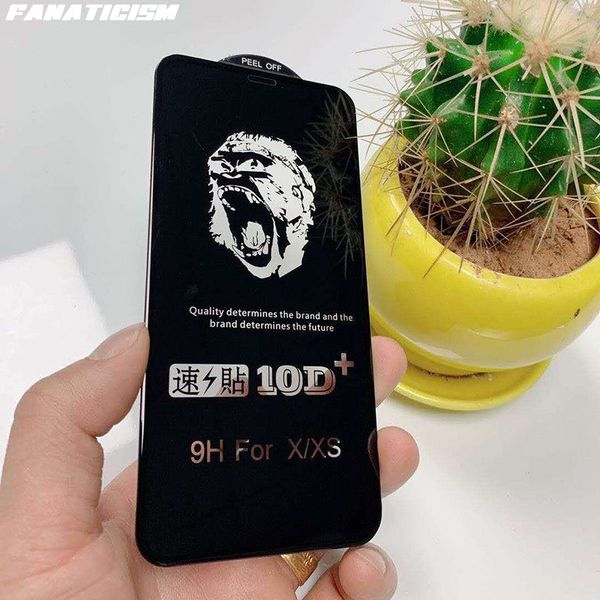 

gorilla 10d plus full glue cover protective glass for iphone 11 pro max x xs xr tempered glass screen protector film