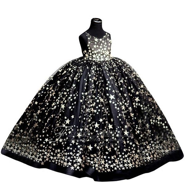 

kids wedding party dresses for girls children sequins ball gowns pink black sundress baby infant 1 year girl baby birthday dress t200709, Red;yellow