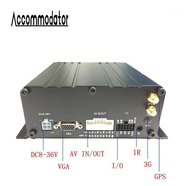 

4 channels ahd 1080p hdd sd card gps 3g mobile dvr for vehicle car trailer truck taxi school bus1, Black;white