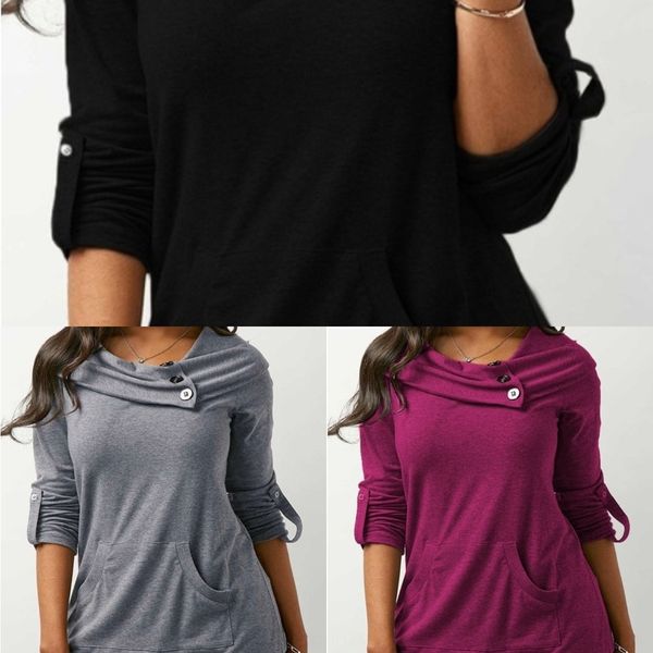 

wrihf 2020 sweater solid new summer color long sleeve and 2020 women's t-shirt sweater summer new solid color long sleeve t-shirt and w, White