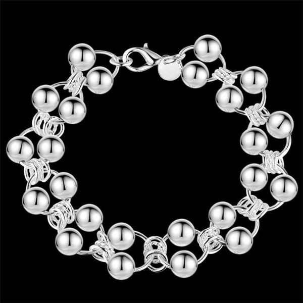 

wholesale silver color beads chain for women lady cute noble nice bracelet fashion charm jewelry wedding party gift lh027 h bbyalr, Black