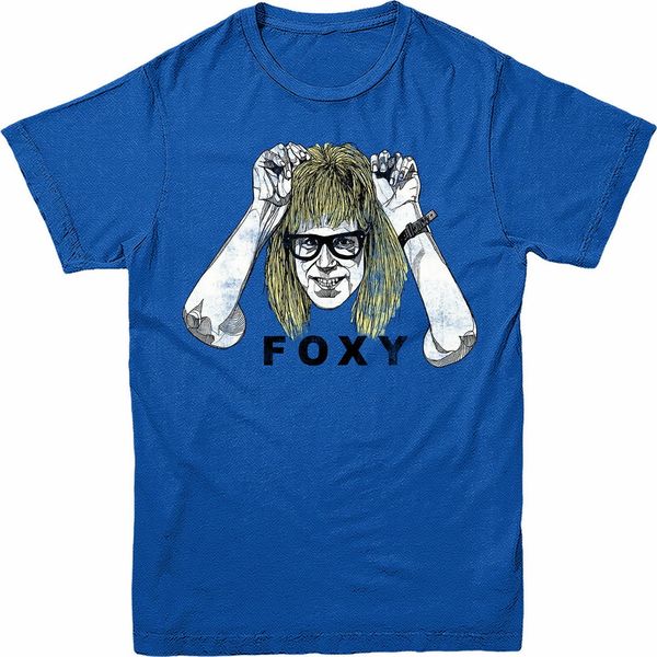 

wayne's world t-shirt, foxy день подарков праздничное взрослый мужской дети tee top m xl 2xl 3xl майка спортивная с капюшоном толстовка толс