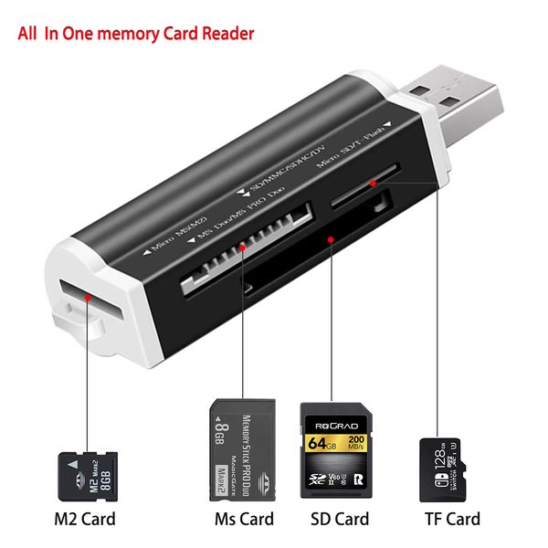 

sd card reader usb card-reader 4 in 1 usb2.0 tf/mirco s d smart memory type c otg flash drive cardreader adapter