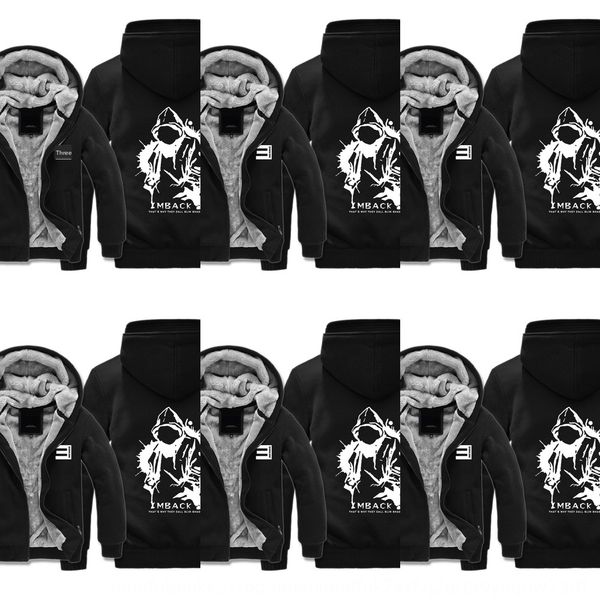 

amslim shady cape hip hop autumn winter plush cloak eminem eminem amslim shady cape hip hop autumn winter plush cloak hoodie hoodie hoodie, Black