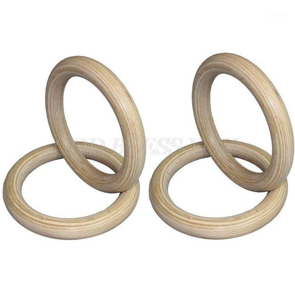 

accessories portable 28mm/32mm wood wooden ring kit gymnastics rings gym shoulder strength home fitness training equipment drop 1