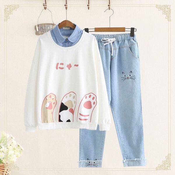 

junior students' dress girls' suits junior autumn high school 2020 new girls' spring and autumn two piece sets ofstyle high s, Gray