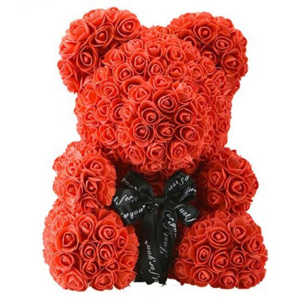 

decorative flowers & wreaths 2021 40cm soap foam rose teddy bear artificial flower in gift for girlfriend christmas day valentines gifts dec