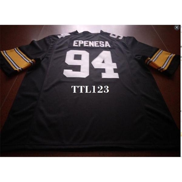 

men #94 a.j. epenesa iowa hawkeyes alumni college jersey s-4xlor custom any name or number jersey, Black