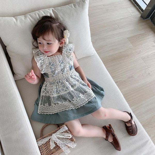 

baby girls princess dress summer children shirts lace dress breathable cotton kids adorable design toddlers kids ball gown1, Red;yellow