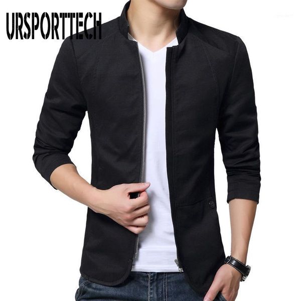 

men's jackets jacket men fashion and coats slim casual baseball for stand collar with zipper coat homme clothing m-5xl1, Black;brown