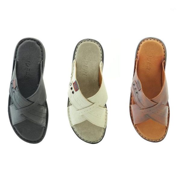 

slippers ideal geninue leather comfort man slipper1, Black