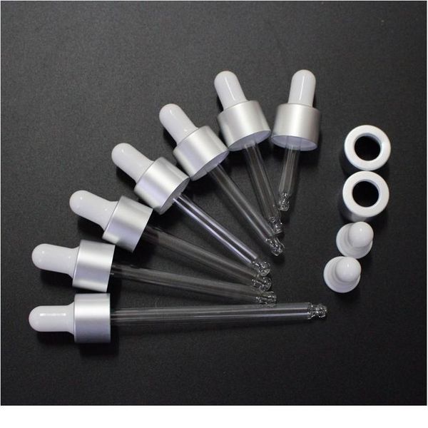 

100pcs matte silver cap aluminum dropper lid with latex head,match with 5ml\\10ml\\15ml\\20ml\\30ml\\50ml\\100ml essential oi qylgew