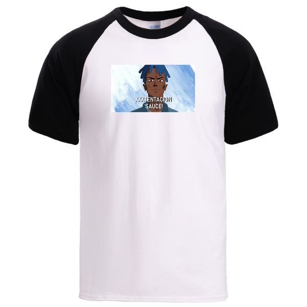 

xxxtentacion rest in peace summer short sleeve raglan sell tees cool hip hop raper sport hooded sweatshirt hoodie men t shirt