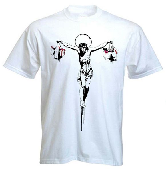 

banksy commercial jesus t-shirt - urban art graffiti - sizes s to xxxl new funny tee shirt sport hooded sweatshirt hoodie